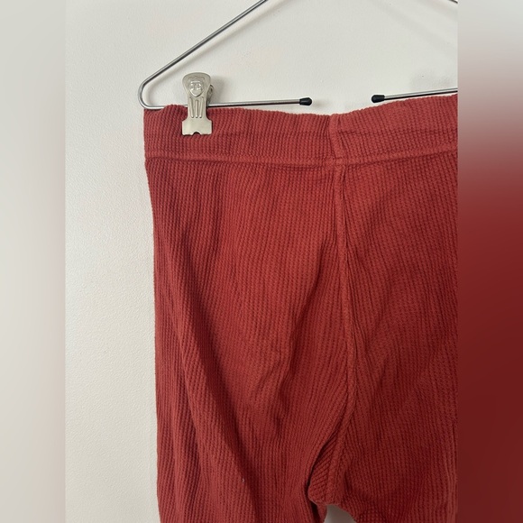 Free People Small Waffle Straight Leg Legging Burnt Orange - Picture 7 of 7